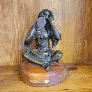 Brass Native American statue